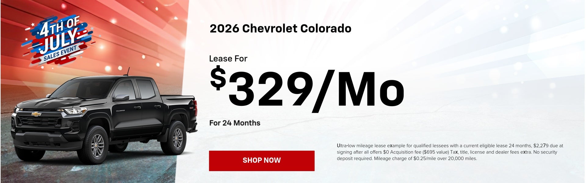 2026 Chevrolet Colorado lease offer