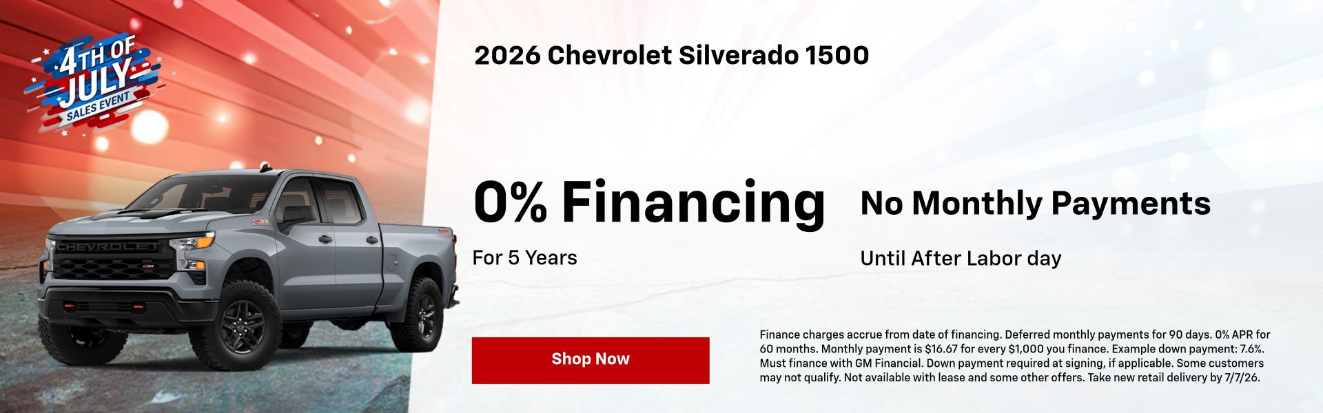 2026 Chevrolet Silverado 1500 lease offer